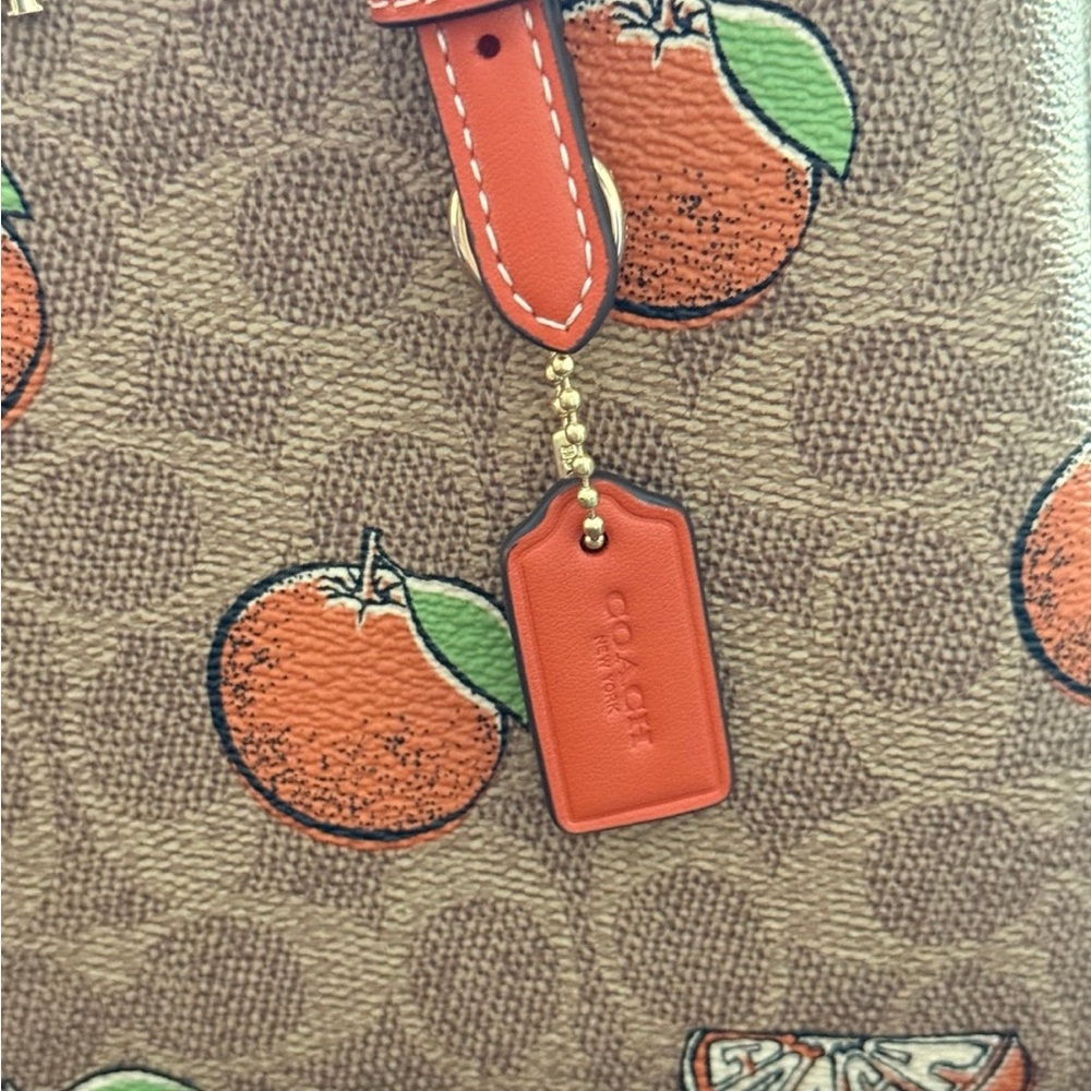 Coach Mollie Brown and Orange Women's Small Tote Bag - Picture 3 of 10